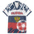Personalized Russia Athletics Family Matching Mermaid Dress and Hawaiian Shirt with Soccer Ball, National Emblem, and Grunge Flag Design
