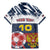 Personalized Russia Athletics Family Matching Mermaid Dress and Hawaiian Shirt with Soccer Ball, National Emblem, and Grunge Flag Design