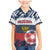 Personalized Russia Athletics Family Matching Mermaid Dress and Hawaiian Shirt with Soccer Ball, National Emblem, and Grunge Flag Design