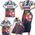 Personalized Russia Athletics Family Matching Short Sleeve Bodycon Dress and Hawaiian Shirt with Soccer Ball, National Emblem, and Grunge Flag Design