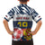 Personalized Russia Athletics Family Matching Summer Maxi Dress and Hawaiian Shirt with Soccer Ball, National Emblem, and Grunge Flag Design