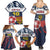 Personalized Russia Athletics Family Matching Summer Maxi Dress and Hawaiian Shirt with Soccer Ball, National Emblem, and Grunge Flag Design