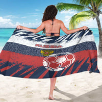 Russia Athletics Sarong with Soccer Ball, National Emblem, and Grunge Flag Design