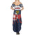 Personalized Russia Athletics Summer Maxi Dress with Soccer Ball, National Emblem, and Grunge Flag Design