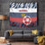 Russia Athletics Tapestry with Soccer Ball, National Emblem, and Grunge Flag Design