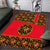 Russia Folk Art Area Rug with Khokhloma Pattern and Traditional Rooster Design