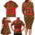 Russia Folk Art Family Matching Long Sleeve Bodycon Dress and Hawaiian Shirt with Khokhloma Pattern and Traditional Rooster Design