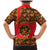 Russia Folk Art Family Matching Mermaid Dress and Hawaiian Shirt with Khokhloma Pattern and Traditional Rooster Design
