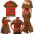 Russia Folk Art Family Matching Mermaid Dress and Hawaiian Shirt with Khokhloma Pattern and Traditional Rooster Design