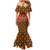 Russia Folk Art Family Matching Mermaid Dress and Hawaiian Shirt with Khokhloma Pattern and Traditional Rooster Design