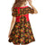 Russia Folk Art Family Matching Off Shoulder Maxi Dress and Hawaiian Shirt with Khokhloma Pattern and Traditional Rooster Design