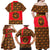 Russia Folk Art Family Matching Off Shoulder Maxi Dress and Hawaiian Shirt with Khokhloma Pattern and Traditional Rooster Design