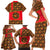 Russia Folk Art Family Matching Short Sleeve Bodycon Dress and Hawaiian Shirt with Khokhloma Pattern and Traditional Rooster Design