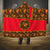 Russia Folk Art Hooded Blanket with Khokhloma Pattern and Traditional Rooster Design