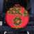 Russia Folk Art Spare Tire Cover with Khokhloma Pattern and Traditional Rooster Design