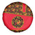 Russia Folk Art Spare Tire Cover with Khokhloma Pattern and Traditional Rooster Design