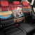 Russia Flag Red and Black Pullover Back Car Seat Cover with Moscow Skyline Bear and Horse Design