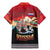 Russia Flag Red and Black Pullover Family Matching Mermaid Dress and Hawaiian Shirt with Moscow Skyline Bear and Horse Design