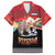Russia Flag Red and Black Pullover Family Matching Off The Shoulder Long Sleeve Dress and Hawaiian Shirt with Moscow Skyline Bear and Horse Design