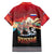Russia Flag Red and Black Pullover Family Matching Off The Shoulder Long Sleeve Dress and Hawaiian Shirt with Moscow Skyline Bear and Horse Design