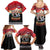 Russia Flag Red and Black Pullover Family Matching Summer Maxi Dress and Hawaiian Shirt with Moscow Skyline Bear and Horse Design