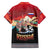 Russia Flag Red and Black Pullover Family Matching Summer Maxi Dress and Hawaiian Shirt with Moscow Skyline Bear and Horse Design
