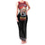 Russia Flag Red and Black Pullover Family Matching Tank Maxi Dress and Hawaiian Shirt with Moscow Skyline Bear and Horse Design