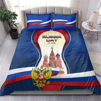Russia Day Bedding Set with Kremlin Illustration, National Emblem, and Flag Stripes