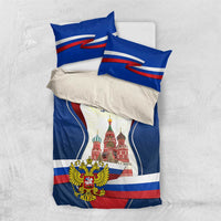 Russia Day Bedding Set with Kremlin Illustration, National Emblem, and Flag Stripes