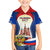 Russia Day Family Matching Off The Shoulder Long Sleeve Dress and Hawaiian Shirt with Kremlin Illustration, National Emblem, and Flag Stripes