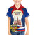 Russia Day Family Matching Off Shoulder Maxi Dress and Hawaiian Shirt with Kremlin Illustration, National Emblem, and Flag Stripes