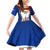 Russia Day Family Matching Off Shoulder Short Dress and Hawaiian Shirt with Kremlin Illustration, National Emblem, and Flag Stripes