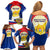 Russia Day Family Matching Off Shoulder Short Dress and Hawaiian Shirt with Kremlin Illustration, National Emblem, and Flag Stripes