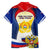 Russia Day Family Matching Short Sleeve Bodycon Dress and Hawaiian Shirt with Kremlin Illustration, National Emblem, and Flag Stripes