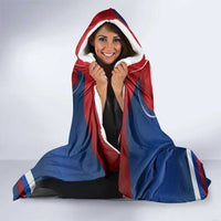 Russia Day Hooded Blanket with Kremlin Illustration, National Emblem, and Flag Stripes