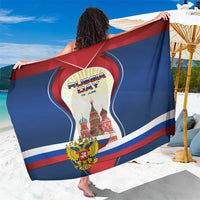 Russia Day Sarong with Kremlin Illustration, National Emblem, and Flag Stripes