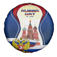 Russia Day Spare Tire Cover with Kremlin Illustration, National Emblem, and Flag Stripes