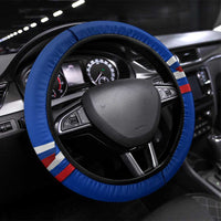 Russia Day Steering Wheel Cover with Kremlin Illustration, National Emblem, and Flag Stripes