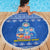 Russia Matryoshka Spirit Beach Blanket with Folk Pattern and Double-Headed Eagle Emblem