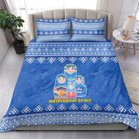 Russia Matryoshka Spirit Bedding Set with Folk Pattern and Double-Headed Eagle Emblem