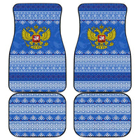 Russia Matryoshka Spirit Car Mats with Folk Pattern and Double-Headed Eagle Emblem