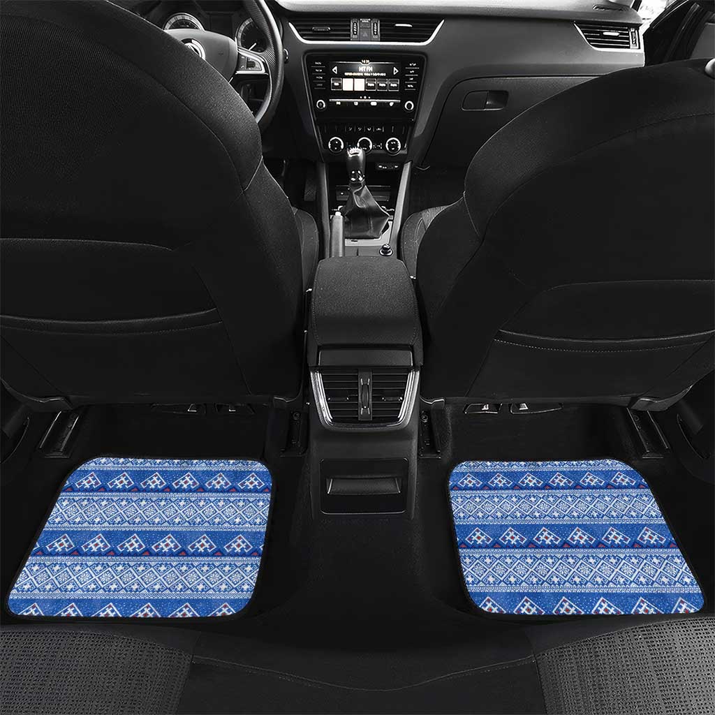 Russia Matryoshka Spirit Car Mats with Folk Pattern and Double-Headed Eagle Emblem