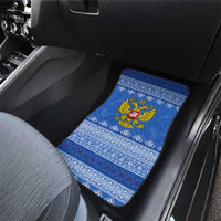 Russia Matryoshka Spirit Car Mats with Folk Pattern and Double-Headed Eagle Emblem