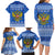 Russia Matryoshka Spirit Family Matching Long Sleeve Bodycon Dress and Hawaiian Shirt with Folk Pattern and Double-Headed Eagle Emblem