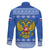 Russia Matryoshka Spirit Family Matching Off The Shoulder Long Sleeve Dress and Hawaiian Shirt with Folk Pattern and Double-Headed Eagle Emblem