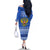 Russia Matryoshka Spirit Family Matching Off The Shoulder Long Sleeve Dress and Hawaiian Shirt with Folk Pattern and Double-Headed Eagle Emblem