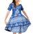 Russia Matryoshka Spirit Family Matching Off Shoulder Short Dress and Hawaiian Shirt with Folk Pattern and Double-Headed Eagle Emblem