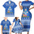 Russia Matryoshka Spirit Family Matching Short Sleeve Bodycon Dress and Hawaiian Shirt with Folk Pattern and Double-Headed Eagle Emblem