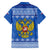 Russia Matryoshka Spirit Family Matching Short Sleeve Bodycon Dress and Hawaiian Shirt with Folk Pattern and Double-Headed Eagle Emblem