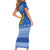 Russia Matryoshka Spirit Family Matching Short Sleeve Bodycon Dress and Hawaiian Shirt with Folk Pattern and Double-Headed Eagle Emblem